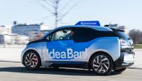 To save time, clients of Idea Bank can order a car with a built-in cash deposit machine directly to their doors.