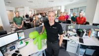 CEO&rsquo;s space is like everyone else&rsquo;s at C1 Bank. Green dog statues, bought as a toy for Trevor Burgess&rsquo;s young daughter, are now in every location.