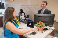 For banks that don't use ATM/debit cards for customer ID, palm scanner is an option. It can also be used for employee logins.