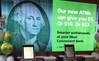The Diebold ATMs in TD Bank&rsquo;s new concept branch in uptown Manhattan can give you cash in any mix of currency you want. One first-day customer told Carol Ann Hasenstab, vice-president and retail market manager, how grateful he was to be able to get singles. They are a necessity, he explained, given the ubiquitous need for tipping in New York City.
